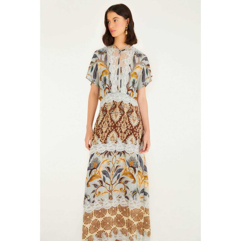 FARM Rio Snake Garden Mix Maxi Dress image number 3